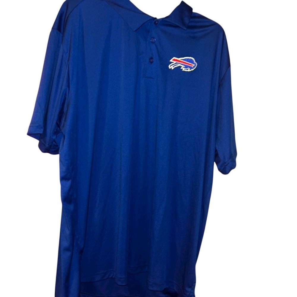 Men Nfl buffalo bills blue polo shirt large embroidered logo size XXL 2X